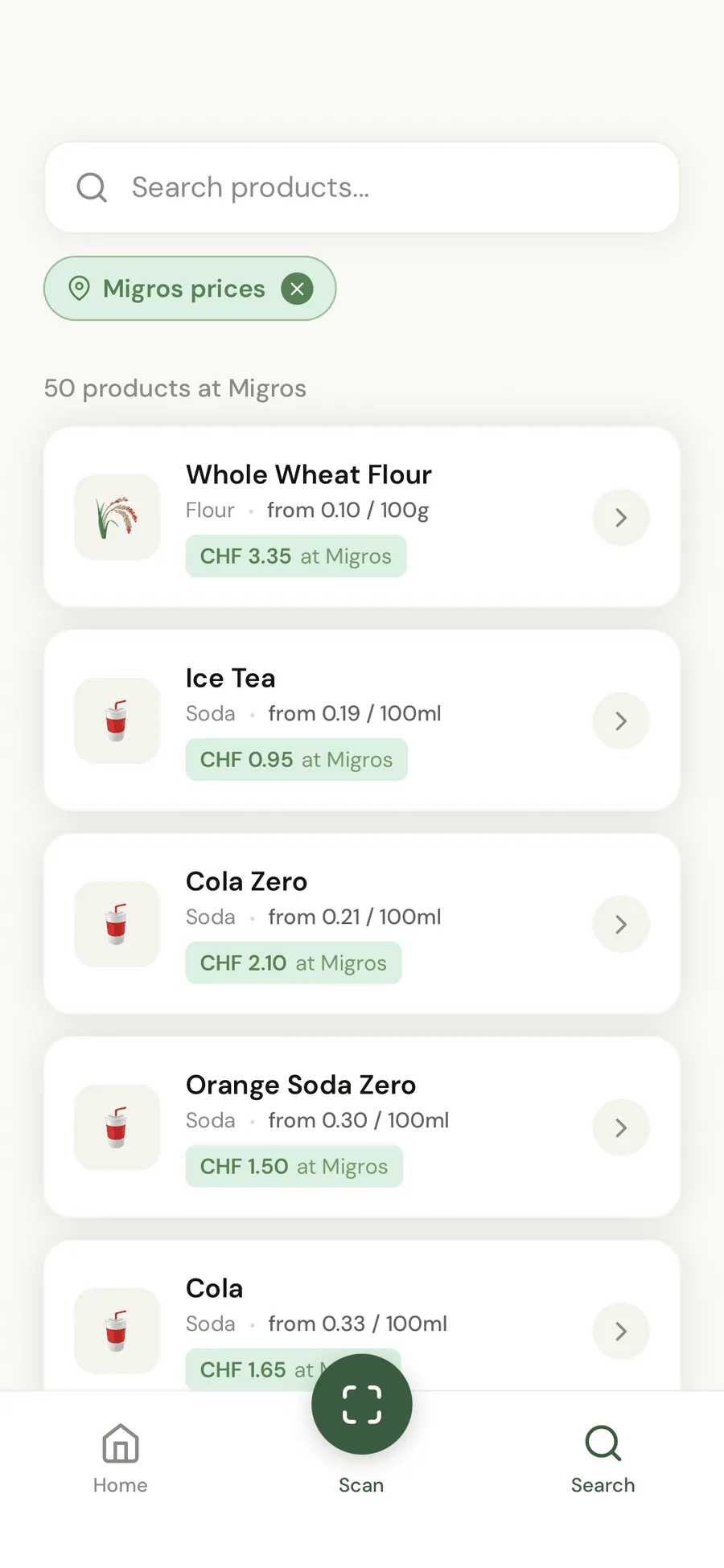 Store prices
